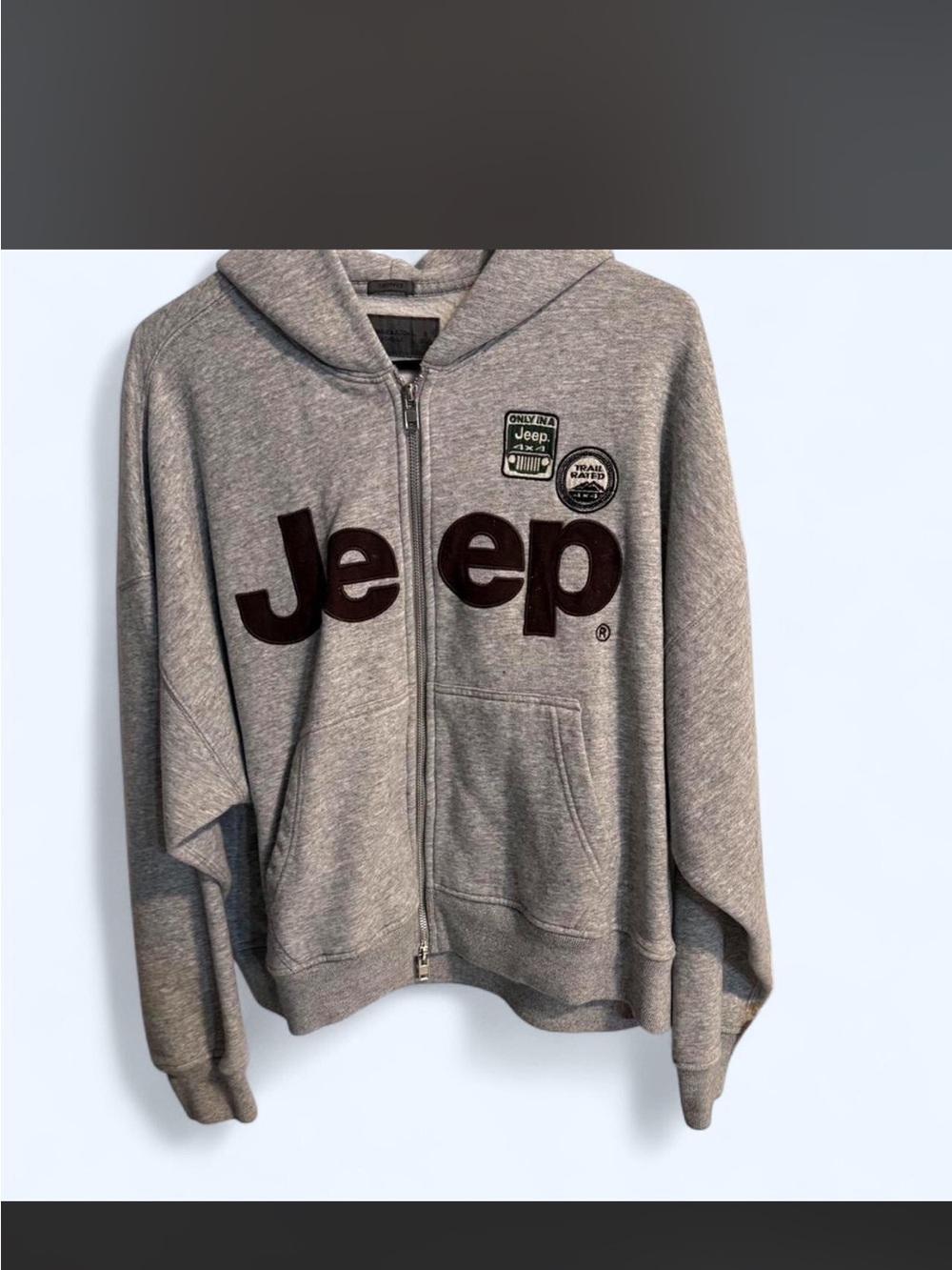 Abercrombie & Fitch Light Gray Cropped Hoodie